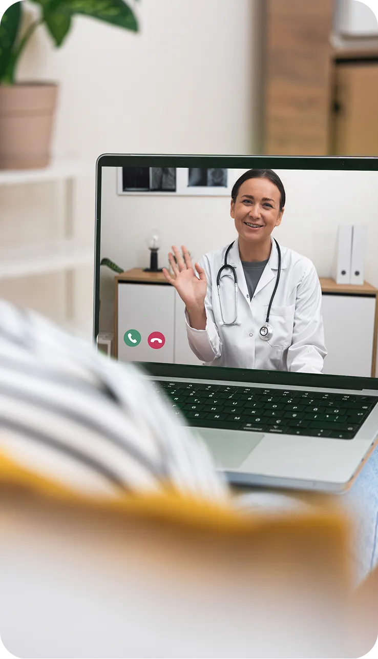 Telehealth video visit with a licensed clinician